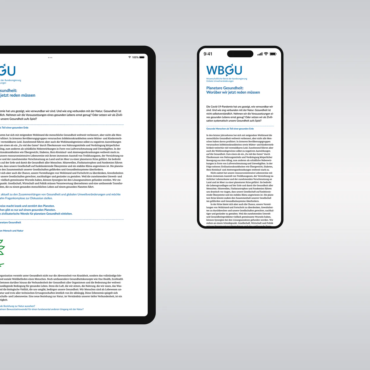Cordes + Werner GbR/WBGU Geschäftsstelle des Wissenschaftlichen Beirats der Bundesregierung Globale Umweltveränderungen – Erstellung elektronischer Bücher aus InDesign-Dateien für Lesegeräte in den Formaten EPUB und Mobi