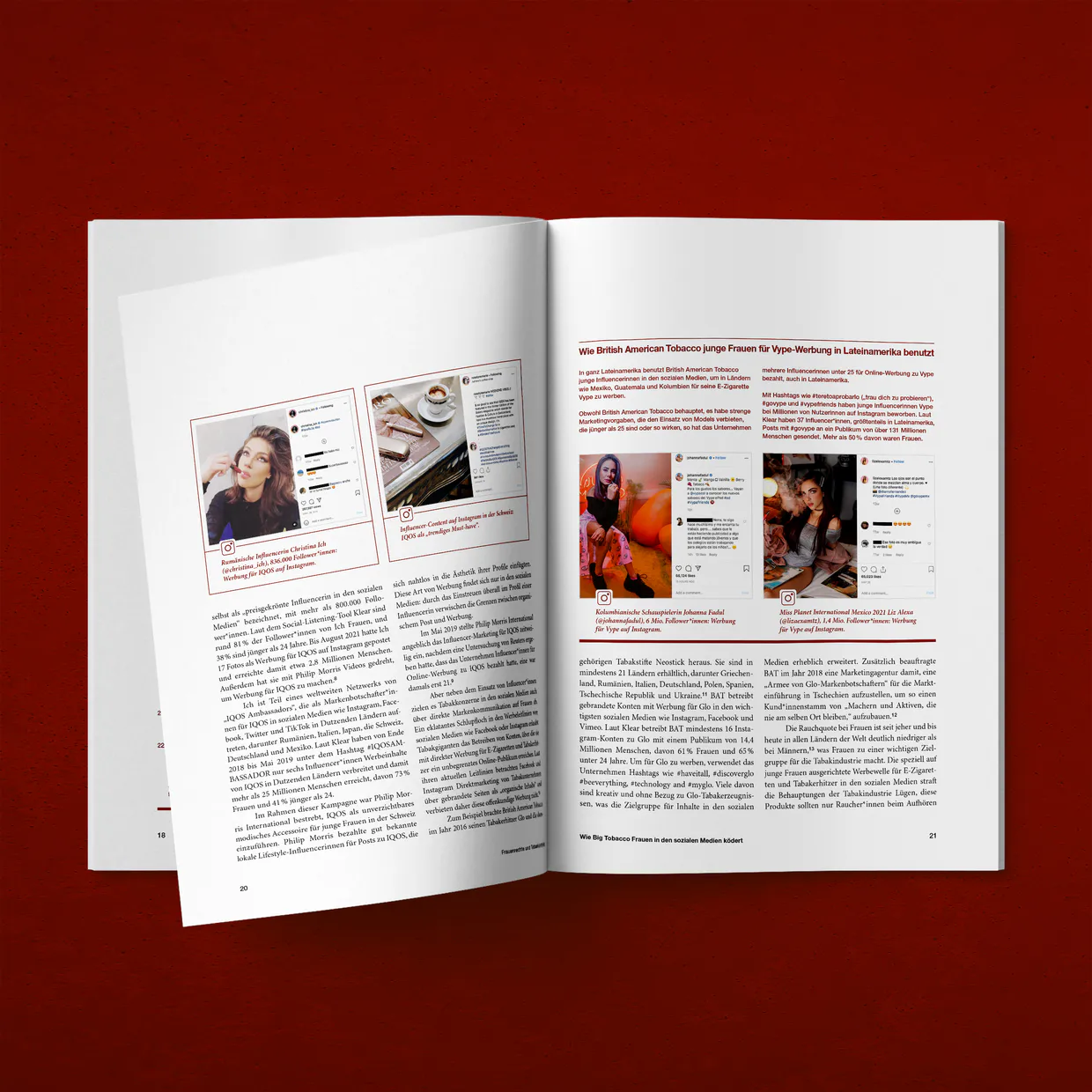 Frauenrechte und Tabakkontrolle – Entwurf, Layout, Satz, Reinzeichnung, typografische Feinausarbeitung, Bildbearbeitung, Farbmanagement, Druckvorbereitung